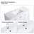 48" White Bathroom Vanity with Ceramic Sink Combo, Abundant Storage Cabinet -4 Soft close doors and 2 drawers-446108506