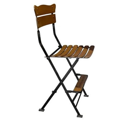 Rayne Metal & Teak Counter Height Stool