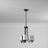 3 - Light Steel Dimmable Chandelier
