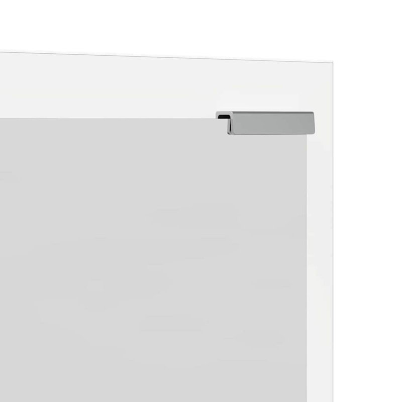 Wall-Mounted Coat Rack With Mirror 100 X 10 X 100 Cm, White