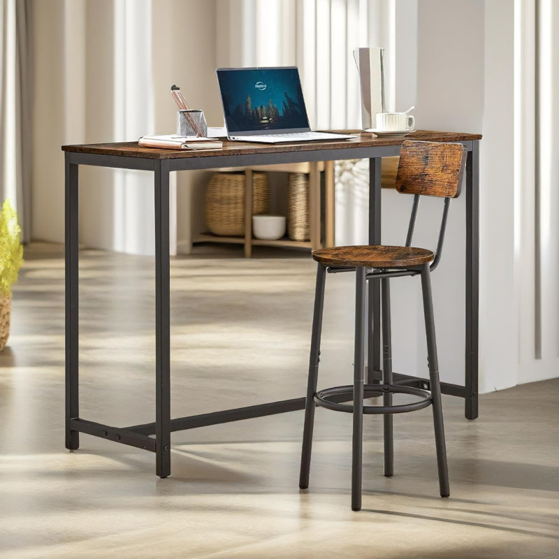 Valeriane 2PC Bar Stools with Backrest