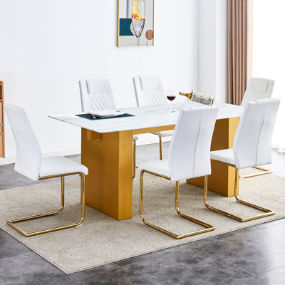 Table chic et chaise avec coussins en verre de la collection Modern