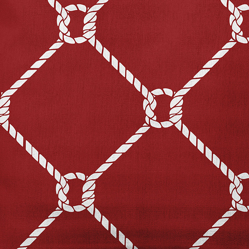 Nautical Nights Outdoor Reversible Throw Pillow, Red