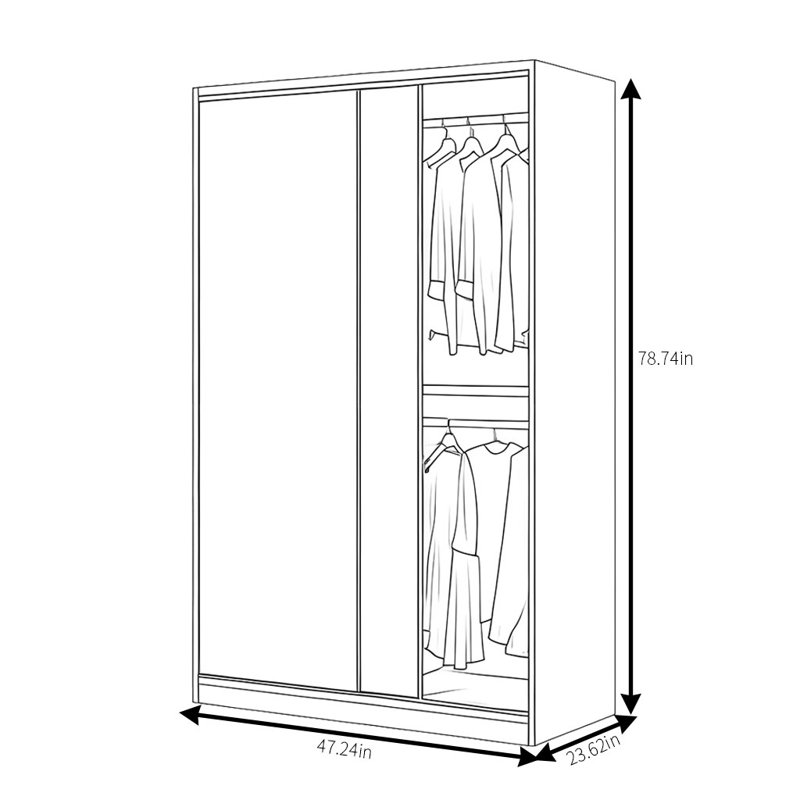 Kenneth, 79" H x 47" W x 24" D