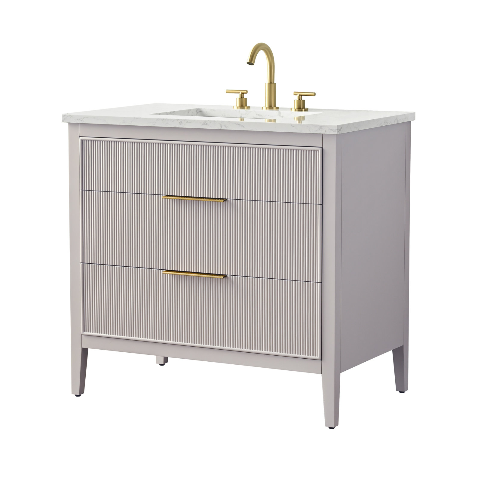 Bilroy 36" Oak Single Bathroom Vanity, Taupe