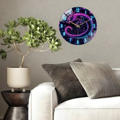 Horloge murale en verre Neon