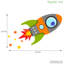 Flying Rocket Wall Stickers-1963359707-1963359708