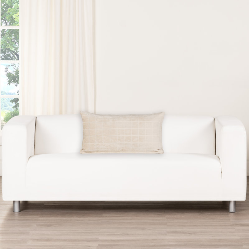 Coussin décoratif Vermouth Otterville, Polyester, H 12 po x l 21 po, Motif géométrique terre cuite