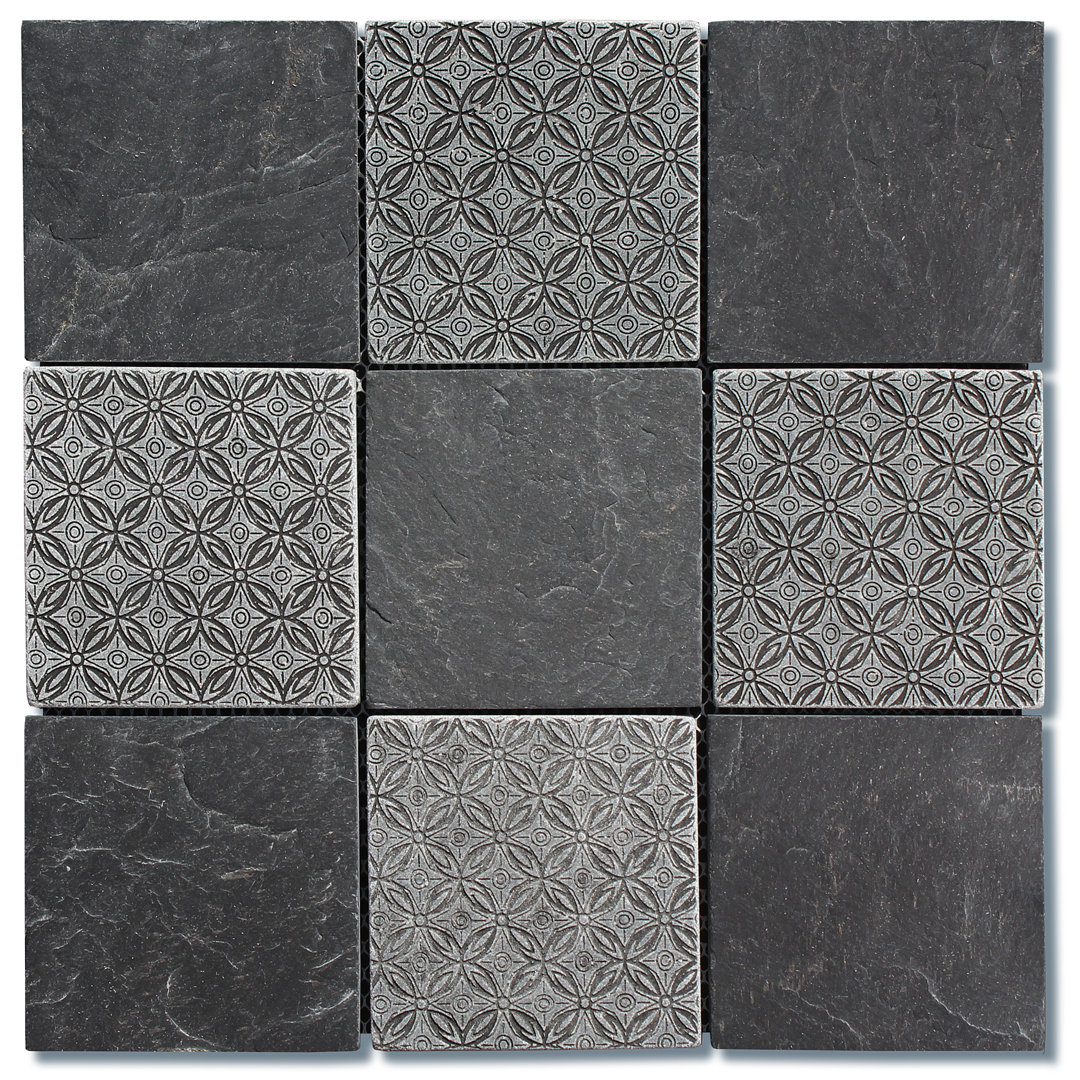 4" x 4" Natural Stone Grid Mosaic Wall & Floor Tile Intrend Tile