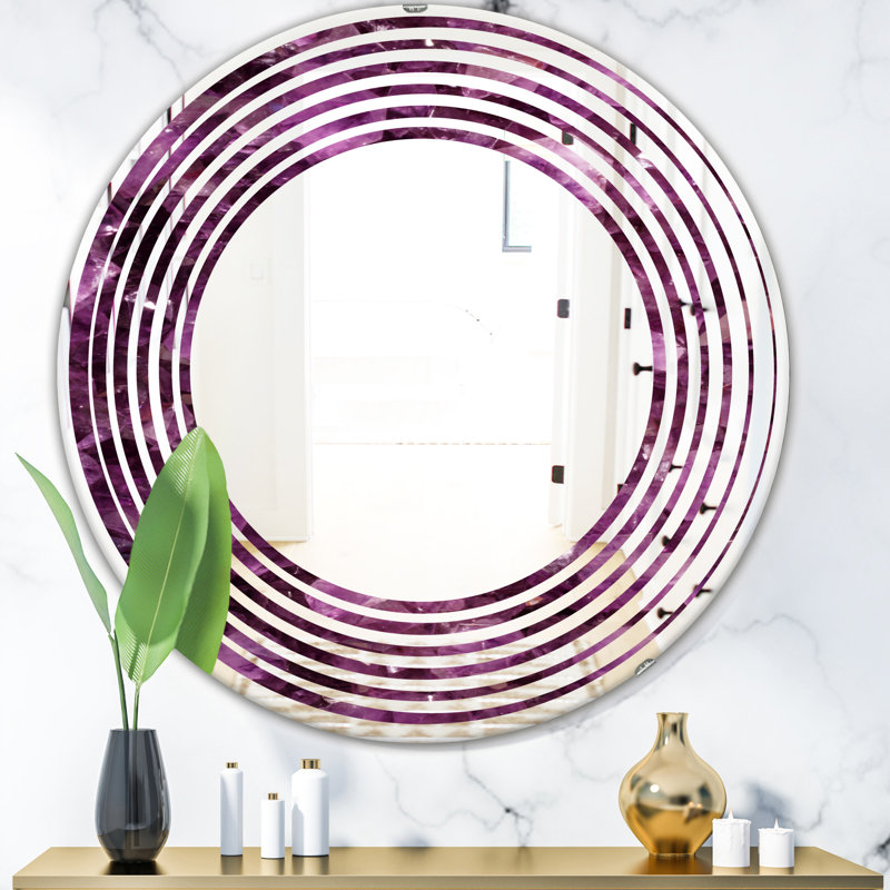 Miroir mural sans cadre vague american, 31,5 po x 31,5 po