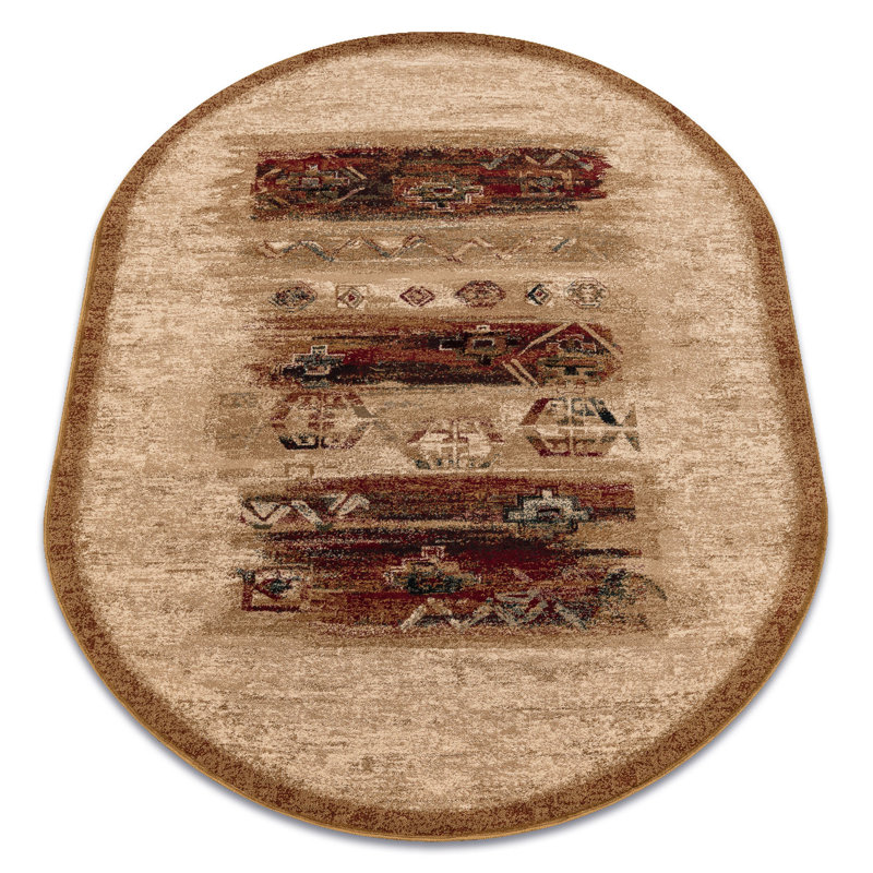 Oval Oriental Wool Area Rug, Oval 200 x 300cm