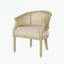 Chaise d'appoint à structure en bois avec coussin d'assise moelleux-951585282