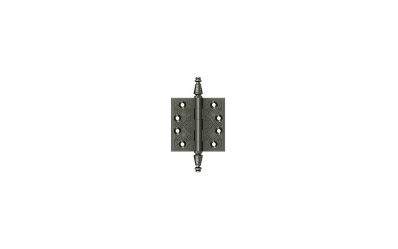 3.5'' x 3.5'' Butt Bearing Hinge, Antique Nickel
