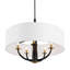Luminaire suspendu patchwork 5 lumières - noir / laiton satiné