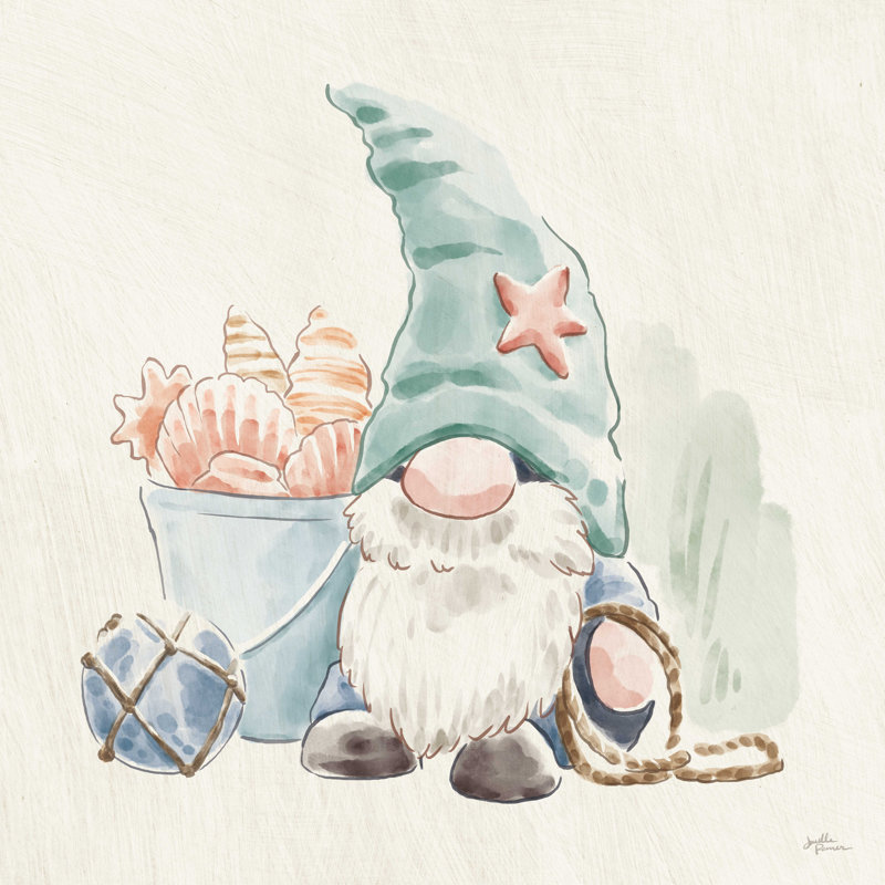 " Beach Gnomes II " by Janelle Penner Painting Print, 12" H x 12" W