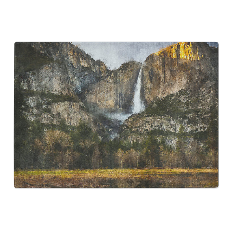 The Waterfall in Yosemite Chopping Board, 0.4cm H x 28.5cm W x 39cm L