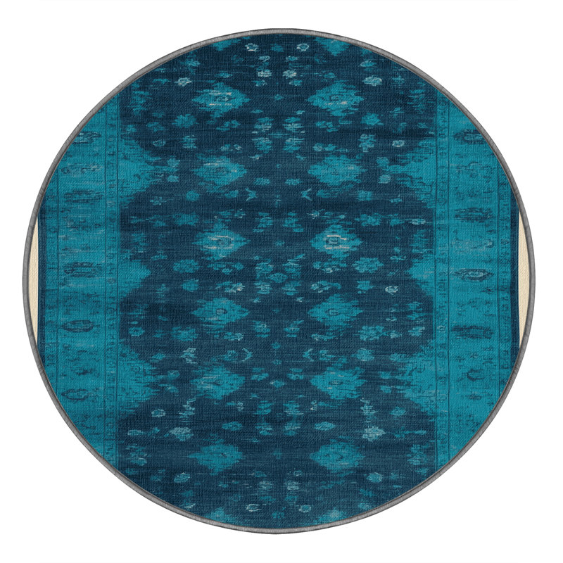 Tapis vert lavé à la machine, Rond 3 pi