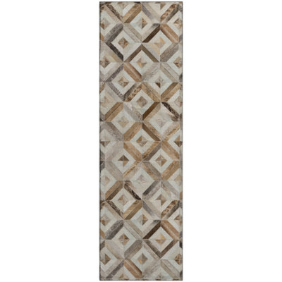 Premium Machine Washable Lewes AMF102 Gray Rug
