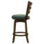 Chaise de bar pivotante en bois vert Fenster Hunter