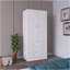 Armoire H 71 po, avec 2 portes, 3 tiroirs et 1 barre à vêtements, blanc-1037500247