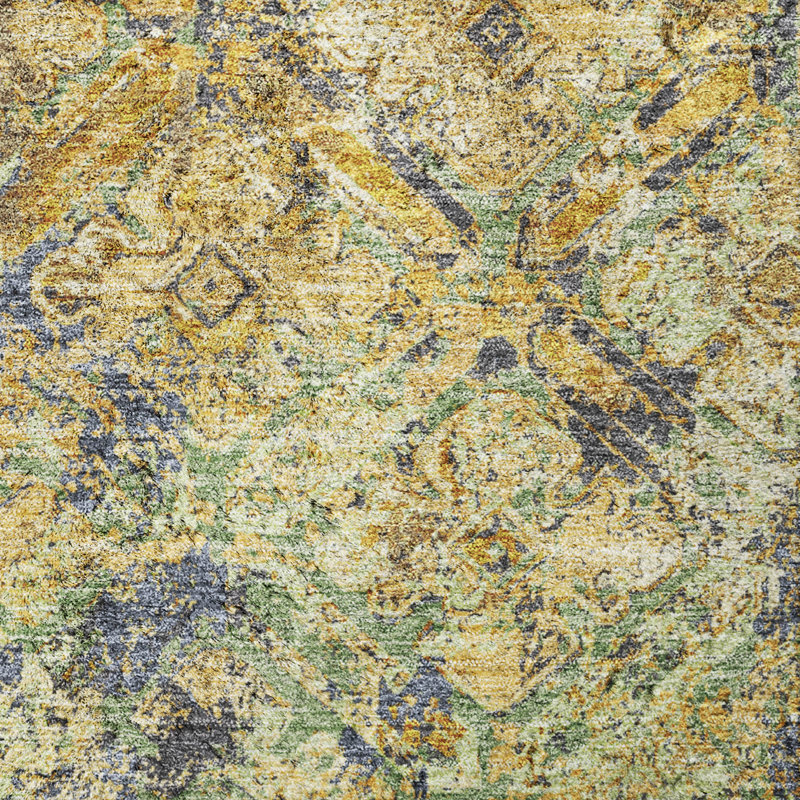 Tapis à poils longs Dream Shag Diamond de qualité supérieure, lavable à la machine, Gold, 10' x 14'