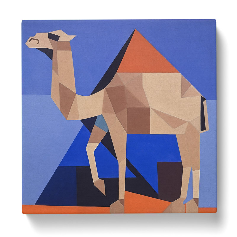 Camel Suprematism - No Frame Print, 50cm H x 50cm W x 3cm D