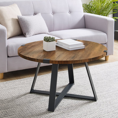 Paramus Cross Legs Round Coffee Table