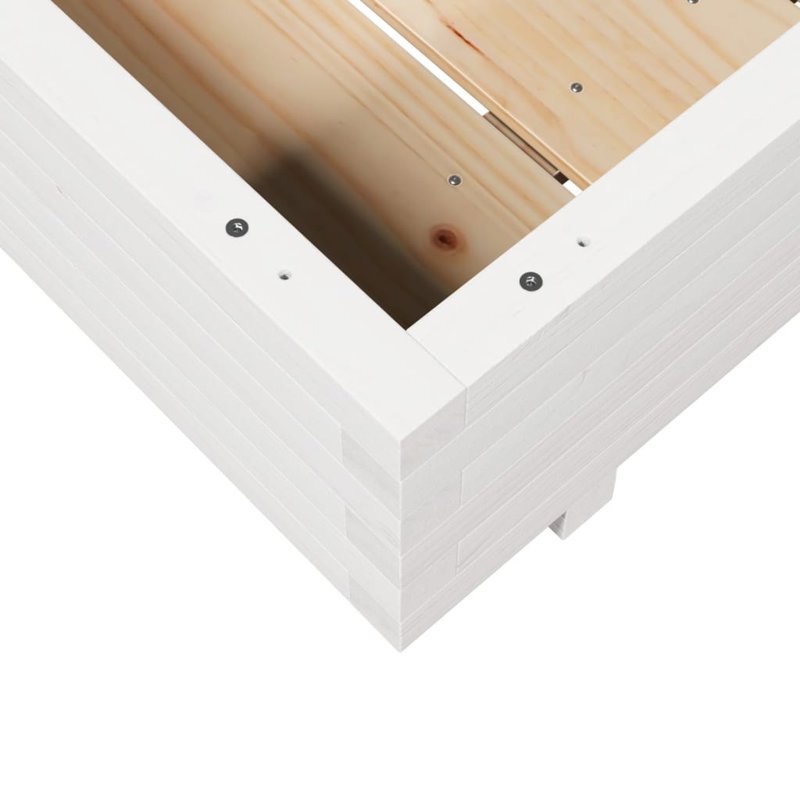 Bhavika Planter Box, 10.43" H x 39.37" W x 39.37" D, White