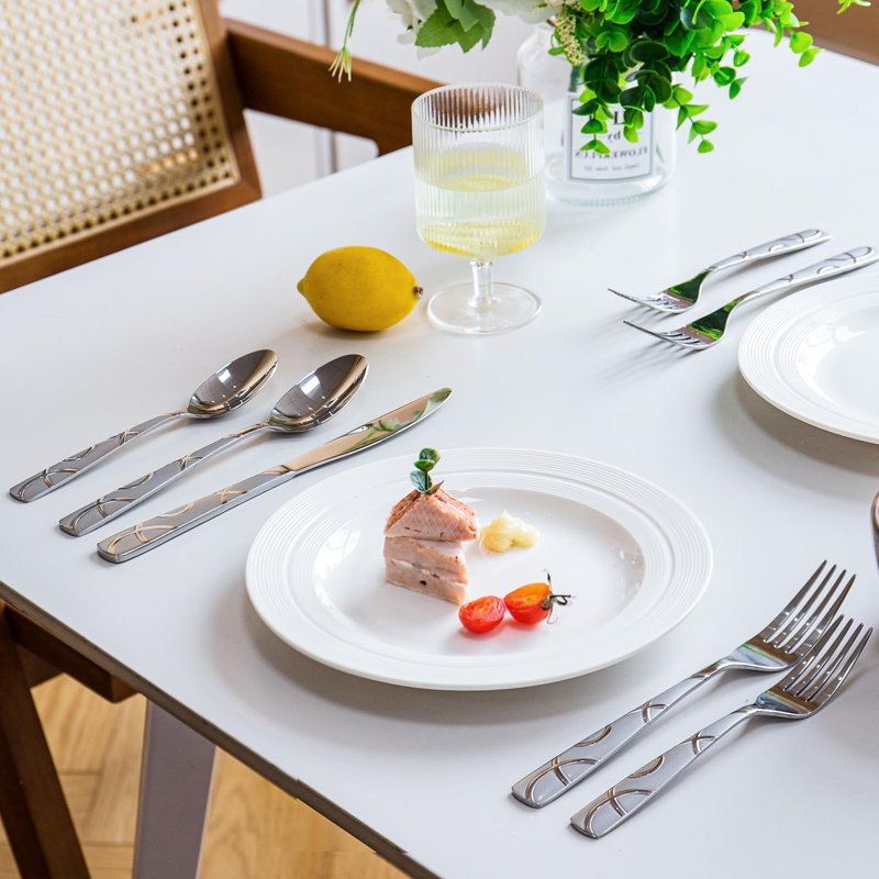 40PCS Stainless Steel Silverware Set