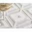 Tapis blanc en polyester à losanges-991988361