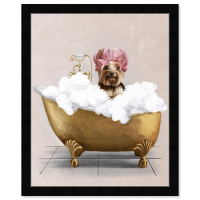 Bathaign Yorkie - peinture encadrée