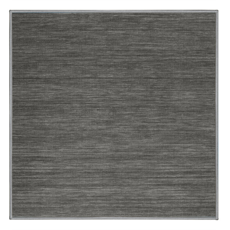 Tapis gris uni lavable à la machine, Carré 3 pi