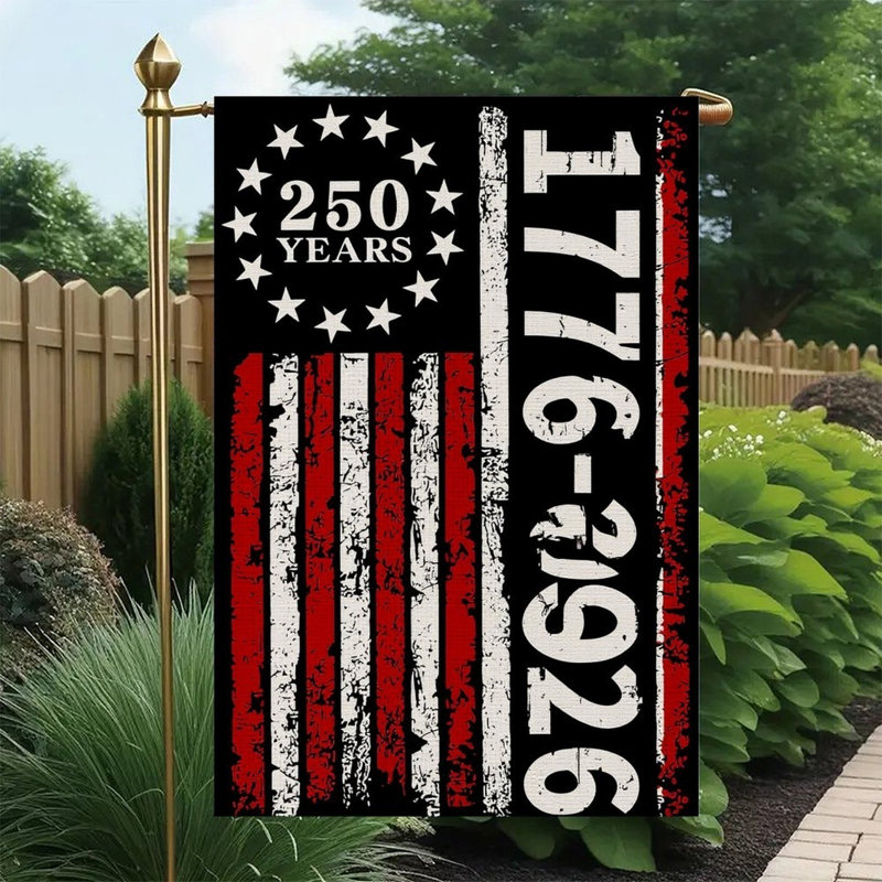 Drapeau décoratif noir Betsy Ross 1776-2026