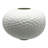 14" Decorative Handmade White Round Patterned Glass Vase