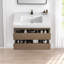 Meuble-lavabo flottant blanc moderne de 36 pouces avec lavabo intégré blanc et 2 tiroirs de rangement, mural et entièrement assemblé-1806246182-1806246201