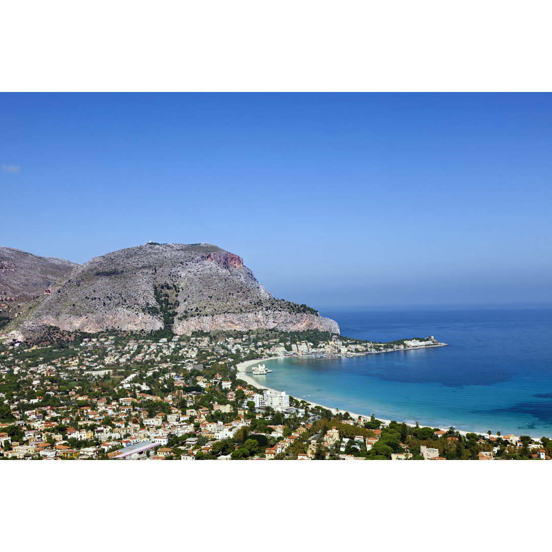 Mondello Beach by MikeRega - Wrapped Canvas Print