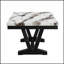 Table de salle à manger Panda en marbre noir et blanc, élégante et durable pour une décoration moderne et polyvalente