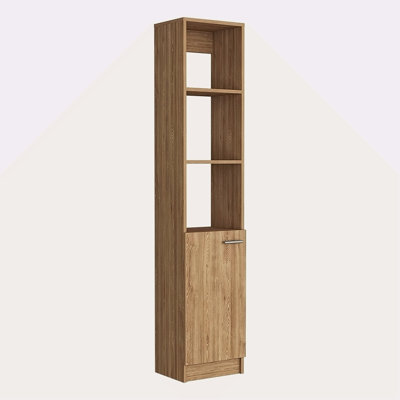 Armoire à linge Emmett, deux tablettes intérieures
