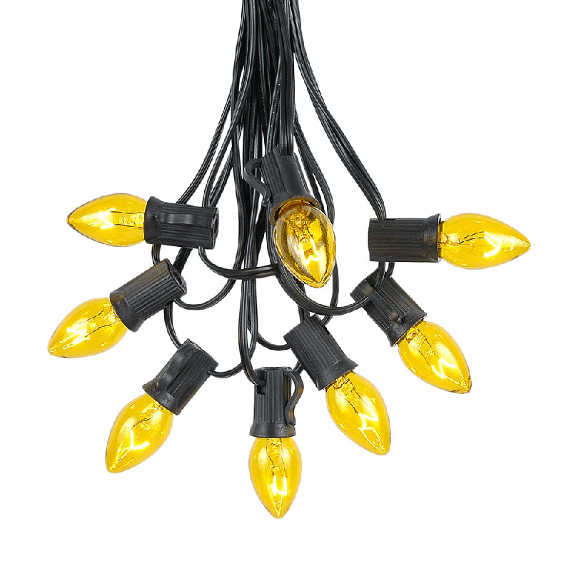 Lampe de noël 25 lumières de chaîne, Jaune