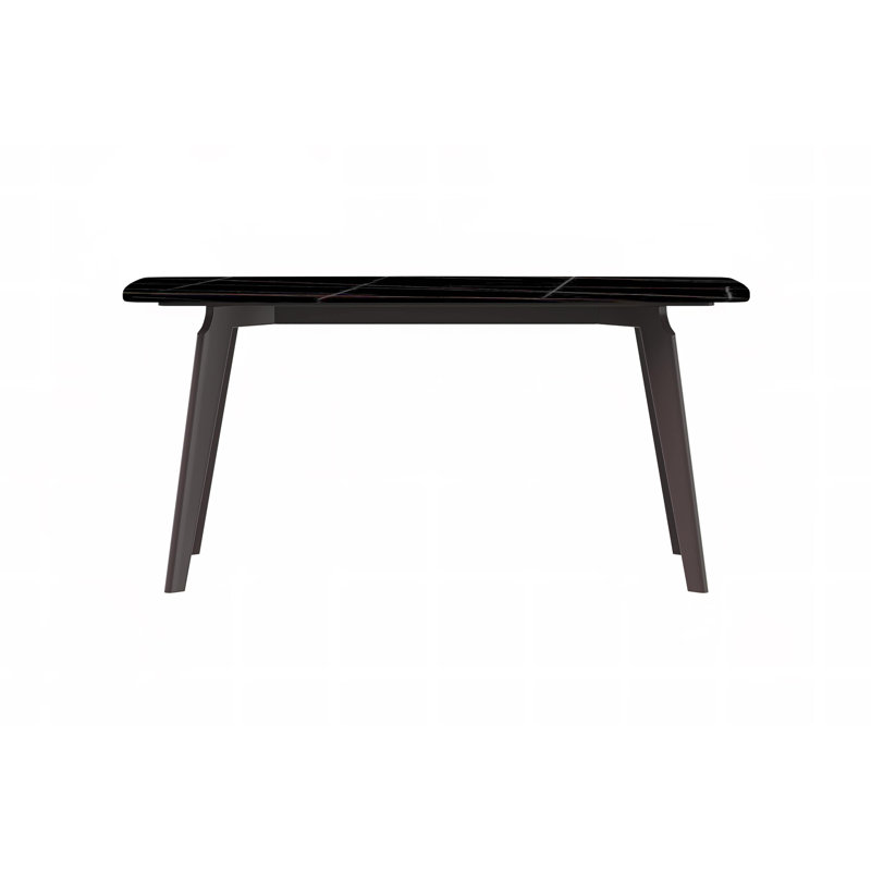 Metal Base Dining Table, Black/Gold, 31.5" W x 55.11" L