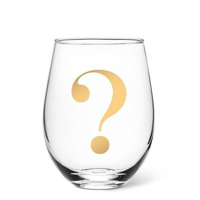 Verre à vin sans point d'interrogation