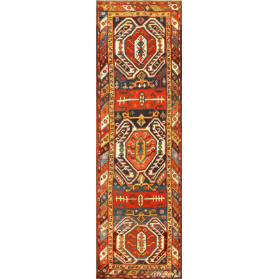One-of-a-Kind Runner 3'5" X 11' Hand Knotted Area Rug