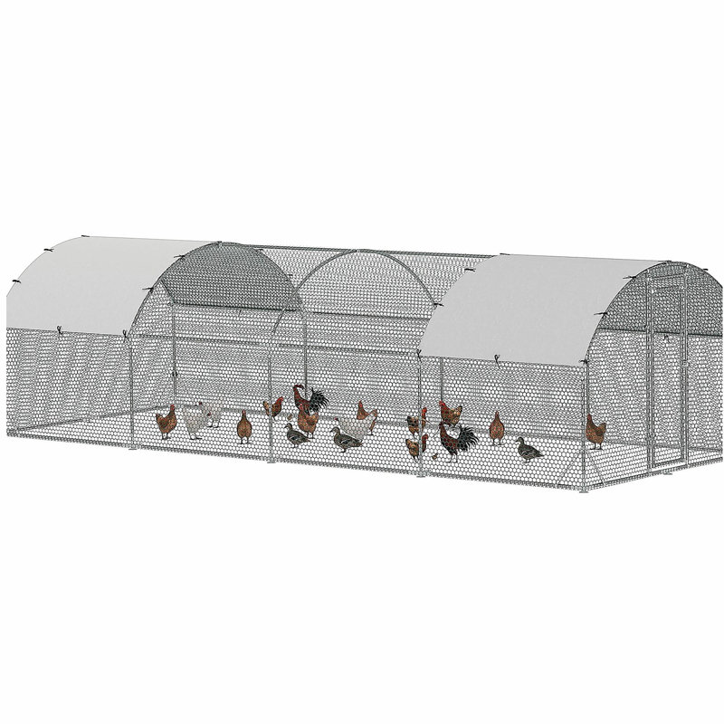 Grand poulailler en métal pour jardin, extérieur, canard, lapin 9,2 po x P 24,9 po x H 6,5 po