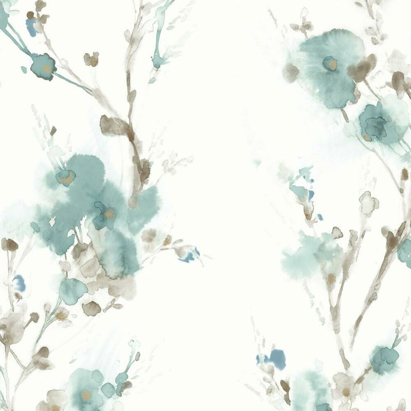 Striped Peel & Stick Wallpaper Roll, Teal