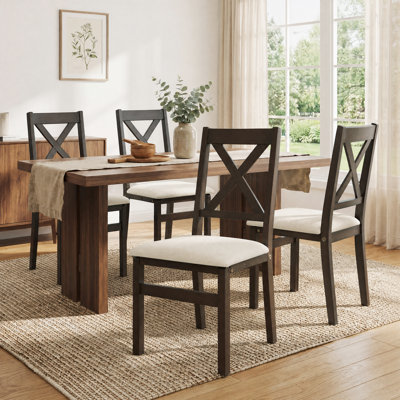 Chaises de salle à manger pliantes rembourrées et empilables avec structure en bois massif