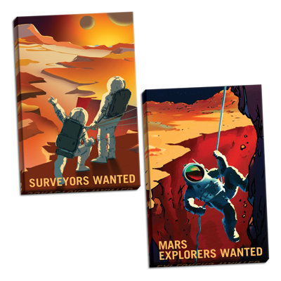 " Explorers Wanted And Surveyors Wanted " by NASA 2 - Pieces