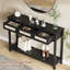 Console en rotin 47,3 po avec 3 tiroirs-727849311