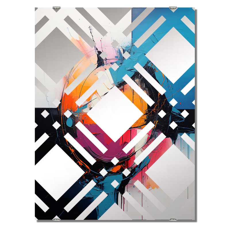 Christen - Miroir mural fractal abstrait MIR137528, 40 po x 30 po