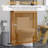 Bamboo Over The Toilet Storage Cabinet, Over Toilet Bathroom Organizer With Slatted Doors, Adjustable Shelves And Open Shelf