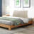 Sit-up Back Comfort Linen-look Textured Ivory Bed Rest Headboard Wedge Reading Pillow Back Support Compression-77462733